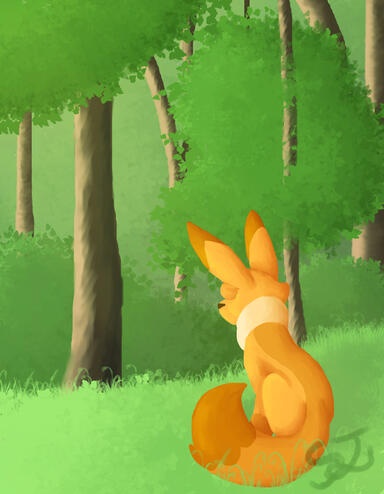 Simple charcter with markings, complex background. Estimation: 120$